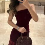 فستان جوخ مع تفتة