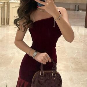 فستان جوخ مع تفتة