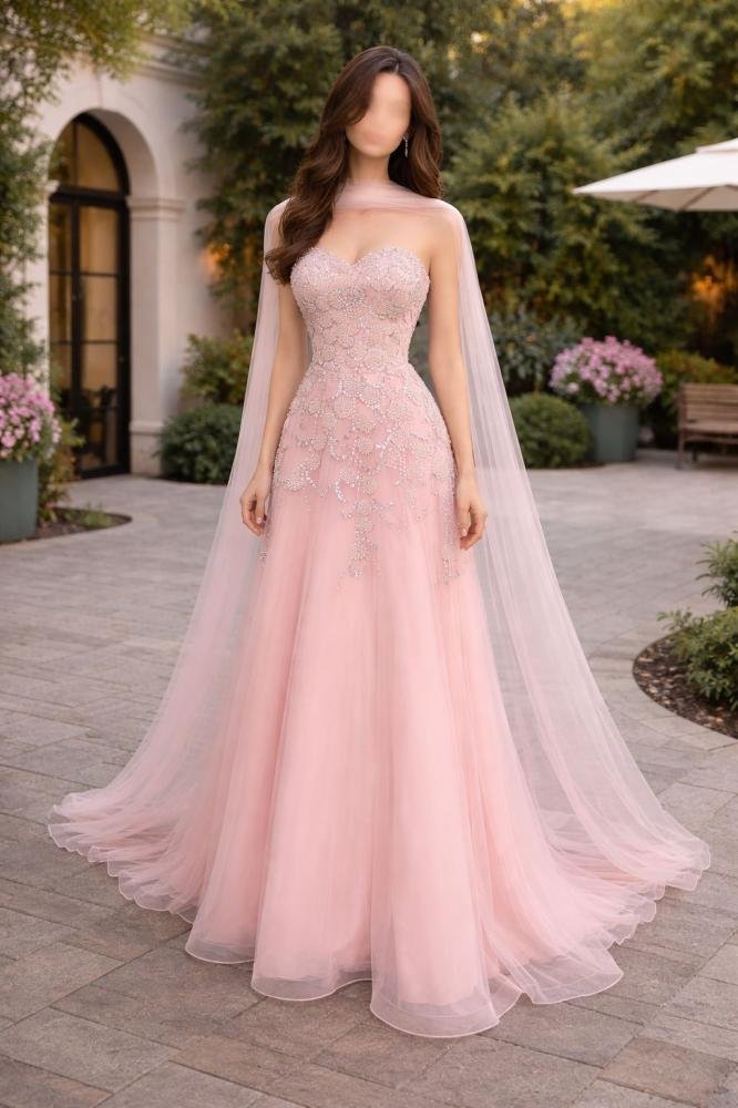 fe624157-d440-417c-b555-a8014bbc034b-666.66666666667x1000-xz62wYmWpmaJgbUkhZDfqPi8eTA5q88uwYkwb7Qg.jpg فستان سهرة ناعم بتطريز فاخر وقصة - الصورة 1