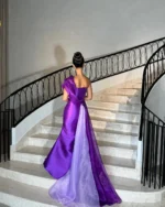 ⁦فستان سهرة بنفسجي فاخر⁩ - الصورة ⁦2⁩