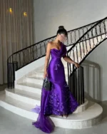 ⁦فستان سهرة بنفسجي فاخر⁩ - الصورة ⁦3⁩