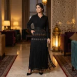 فستان سهرة أسود فاخر