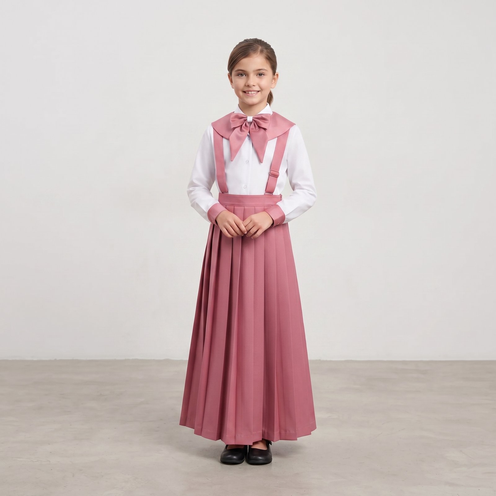 Apron_long_to_heel_2K_202607261308 مريول مدرسي بناتي - الصورة 1