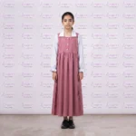 مريول مدرسي خليجي وردي ابتدائي