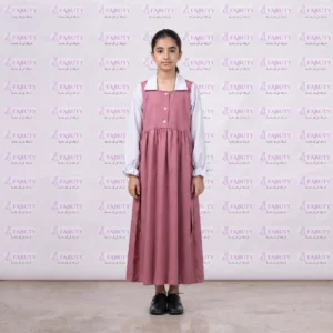 مريول مدرسي خليجي وردي ابتدائي