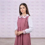 مريول مدرسي خليجي وردي ابتدائي